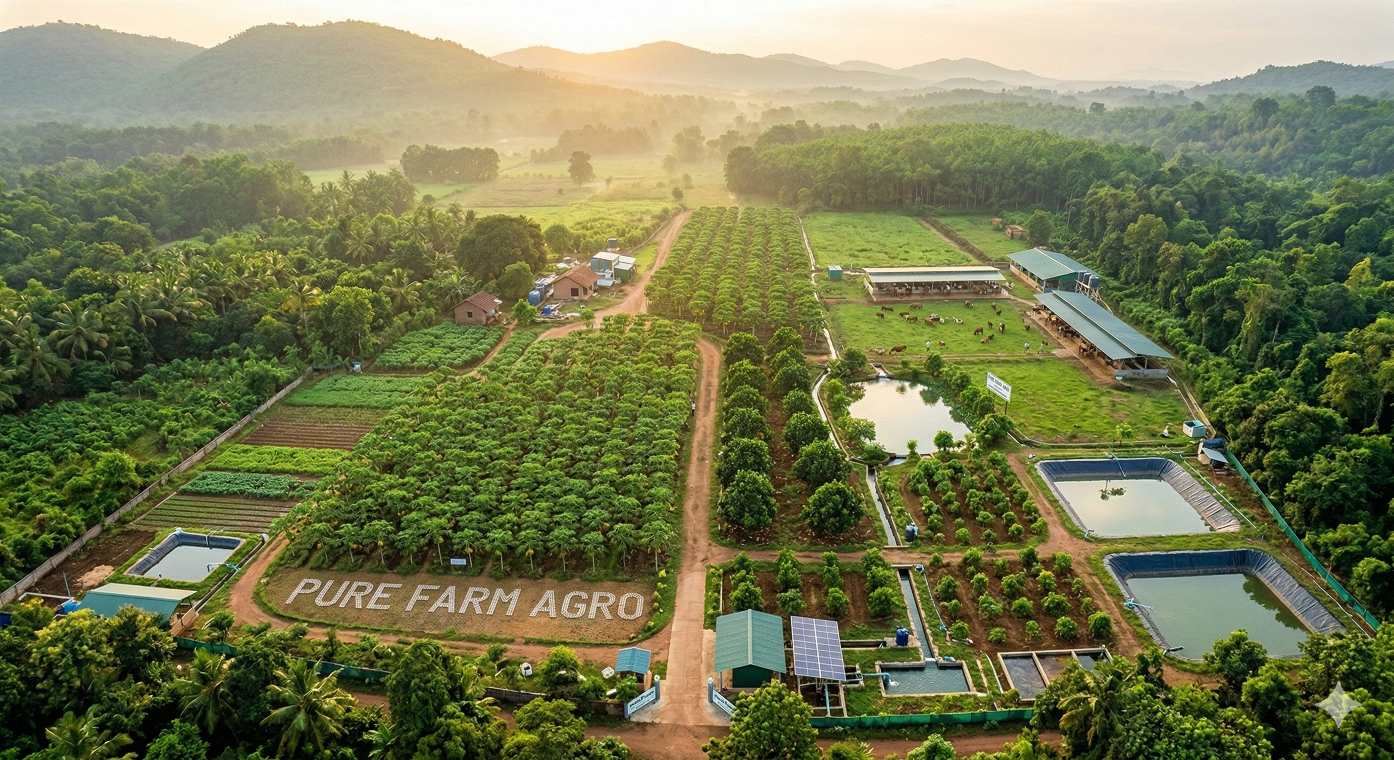 Aerial view of Pure Farm Agro